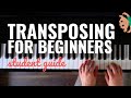 Beginner transposing piano lesson for piano students