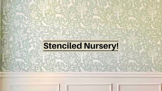 Stenciled Nursery Ideas Using Cutting Edge Stencils Tanglewood Forest Wall Stencil Pattern!