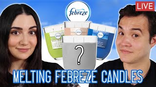 Melting All The Febreze Candles Together Live