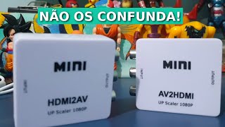 ENTENDA A DIFERENÇA ENTRE ADAPTADOR AV2HDMI E HDMI2AV