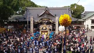 H30魚吹八幡神社秋季例祭　昼宮　宮入　長松屋台２