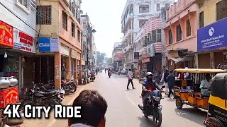 4K Varanasi City Rickshaw Ride | Godowlia To Assi Ghat | Chaotic Indian Roads