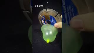 Reality vs Slow motion: Cutting Disc bursting Balloon 🎈 #burstingballoon #slowmotion #cuttingdisc