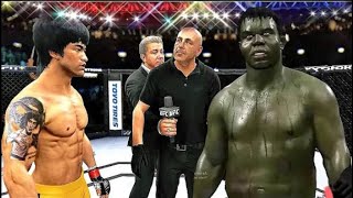 Bruce Lee vs. Young Hulk - EA sports UFC 4 - CPU vs CPU epic