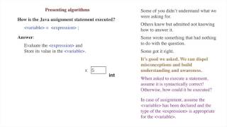 ALG01. Executing the assignment statement