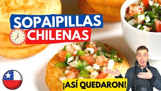 COCINO y PRUEBO por PRIMERA VEZ SOPAIPILLAS CHILENAS🇨🇱 SON LO MÁXIMO❤️ TE RETO A HACERLA⏰