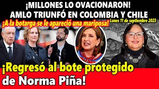 ¡Millones lo ovacionaron! AMLO triunfó en Colombia y Chile ¡Regresó al bote amigo de la Piña!