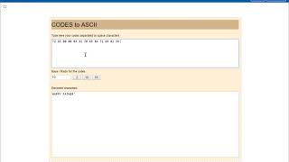 Convert codes to ASCII characters in JavaScript