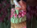 tulip bouquet letter cake🌷flower cake decoration