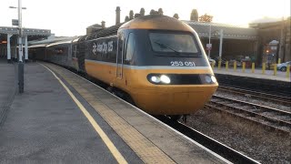 CrossCountry HST 43184 leads 43366 departs Sheffield with a Plymouth to Edinburgh via Leeds