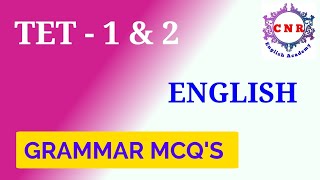 TET 1 and 2 | TNPSC| English Important | Grammar MCQs |