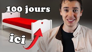 J'ai passé 100 JOURS dans mon LIT , Voici ce qui s'est passé !