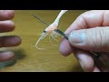 making a straw shrimp lure