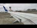 【wing view】anaボーイング737 800が南ぬ島石垣空港を離陸する様子