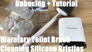 Waretary Toilet Brush Cleaning Silicone Bristles,Toilet Bowl Brush… Unboxing and instructions