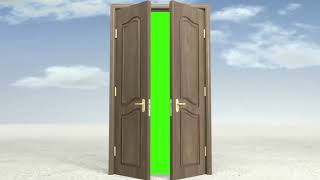 Doorway To Heaven Open Zoom - 3D Doors Green Screen