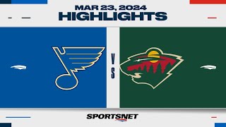NHL Highlights | Blues vs. Wild - March 23, 2024