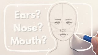 Where to place facial features - How to draw a face | Cedar Plum