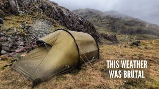 Solo Camping in the Mountains with Brutal Rain and Winds | Hilleberg Nammatj 2 in Storm Conditions