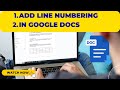 Add Line Numbering in Google Docs