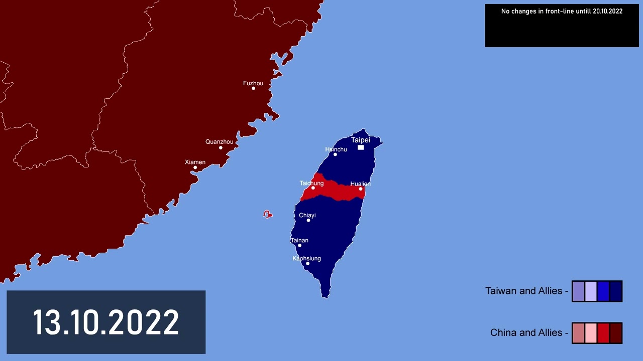 Chinese Invasion Of Taiwan Scenario [every Day] - YouTube