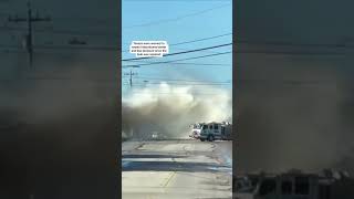 Dramatic moment as water shoots into the air following leak in Texas