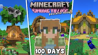 I Survived 100 DAYS in PEACEFUL Minecraft | FULL MOVIE