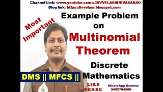 Multinomial Theorem || Example on Multinomial Theorem || Discrete Mathematics || DMS || MFCS