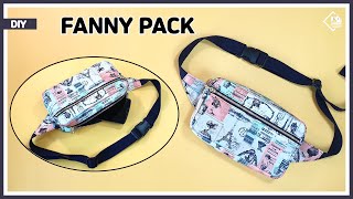 DIY How to make a Fanny pack / Waist Belt Bag / sewing tutorial [Tendersmile Handmade]