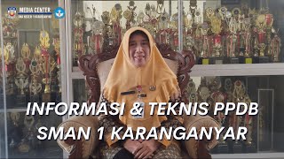 Informasi PPDB SMAN 1 Karanganyar Tahun Pelajaran 2022/2023