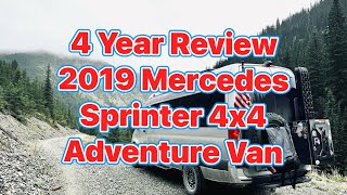 4 year 45k mile review of our 2019 Mercedes Sprinter 4x4 Adventure Van