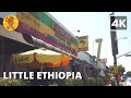 Little Ethiopia Walking Tour | Los Angeles 4k Ultra HD | 🔊 Binaural Sound