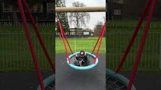 Big round swing #kidsswing #trending #brooklandsmuseum #playground #airventure #playground #kidsplay