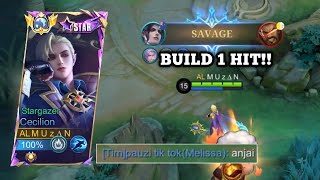 BUILD CECILION ONE HIT BERUJUNG SAVAGE!! BUILD CECILION TERSAKIT 2024 - MOBILE LEGENDS