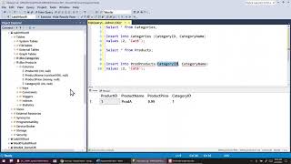 Validating tables by inserting data