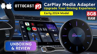 Ottocast P3 OttoAIBox Smart CarPlay AI Box Adapter, 2024 TOP RECOMMENDED - UNBOXING REVIEW