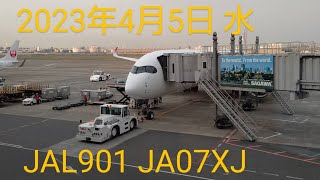 日本航空　JAL901便　東京国際空港羽田出発前のご案内