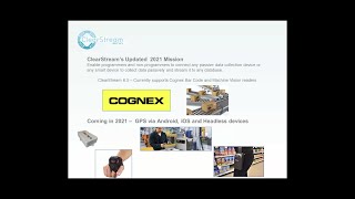 ClearStream RFID Now Scans Bar Codes with COGNEX  - 3-25-2021 Webinar .