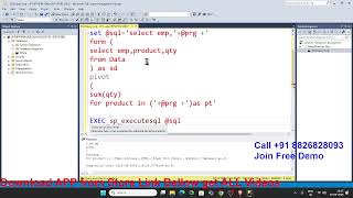 Creating a Dynamic Pivot with Parameters in SQL Server #IPTExcelSchool