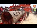 LT15WIDE Sawmill Sawing Tropical Logs in DRC