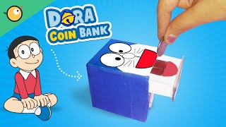 Cardboard Piggy Bank | Doraemon Piggy Bank | Dora Coin Bank | How to make Money Bank from Cardboard