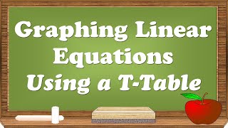 Graphing Linear Equations using a T-Table
