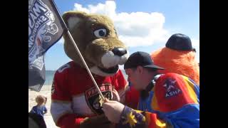 Stanley C. Panther, Thunderbug, Youppi!, Gritty, Stinger and more at NHL All-Star Beach Festival