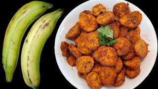 तारेको केरा - Spicy and Crispy Raw Banana Fry || Kera Fry - Tareko Kera || Super Side Dish