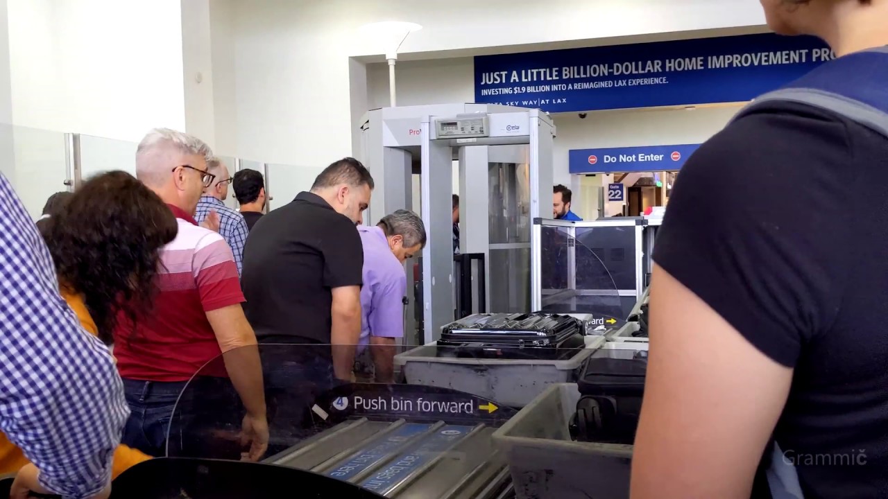 LAX Security Check At Terminal 3 Going Through TSA Security Check Point ...