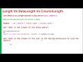 Length Vs DataLength Vs ColumnLength | Len() | DataLength() | Col_Length | Column length() in SQL