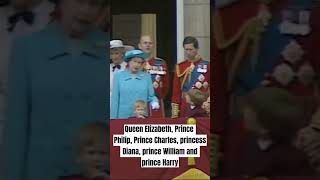 Queen Elizabeth, Prince Philip, Prince Charles, princess Diana, prince William and prince Harry
