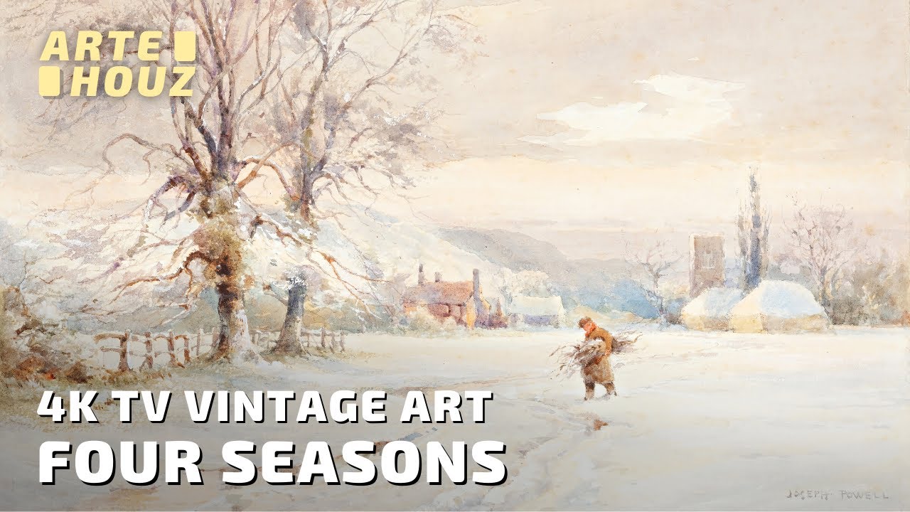 Four Seasons Vintage Art In 1 Hour 4k Tv Screensaver No Sound Turn