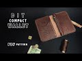 Making Leather Compact Wallet PDF pattern | Pihta Leather | Кошелек из натуральной кожи