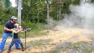 Slow motion practice with muzzleloader